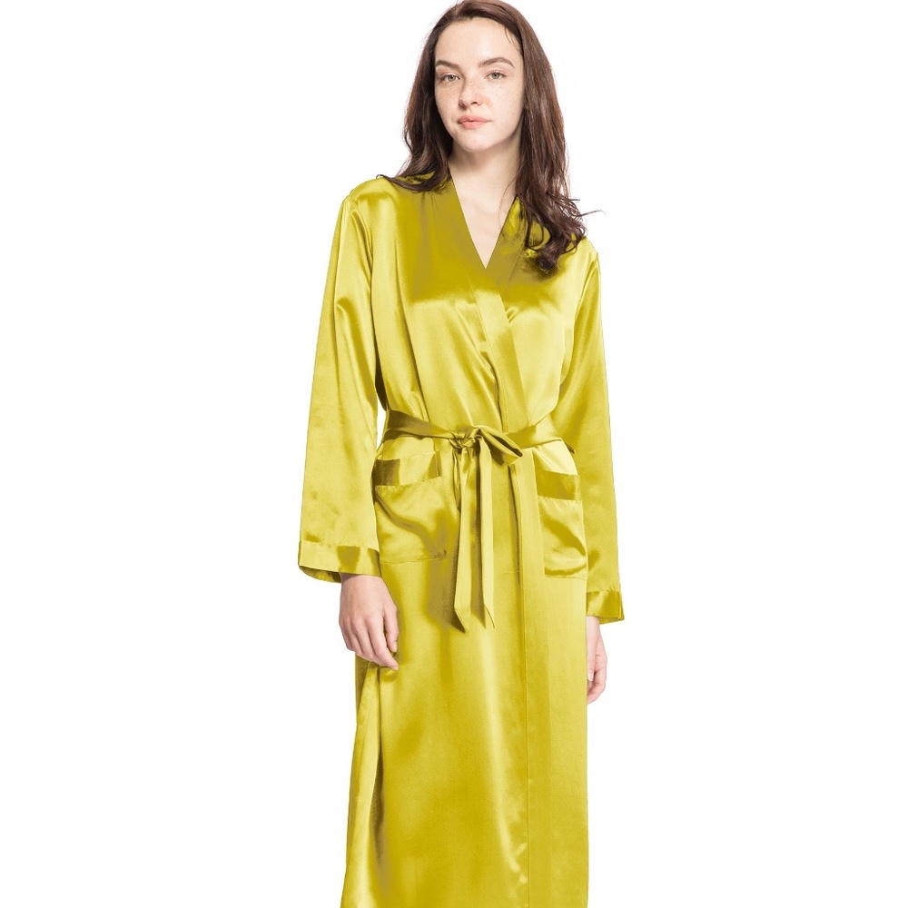 22 Momme Classic Full Length Silk Robe M